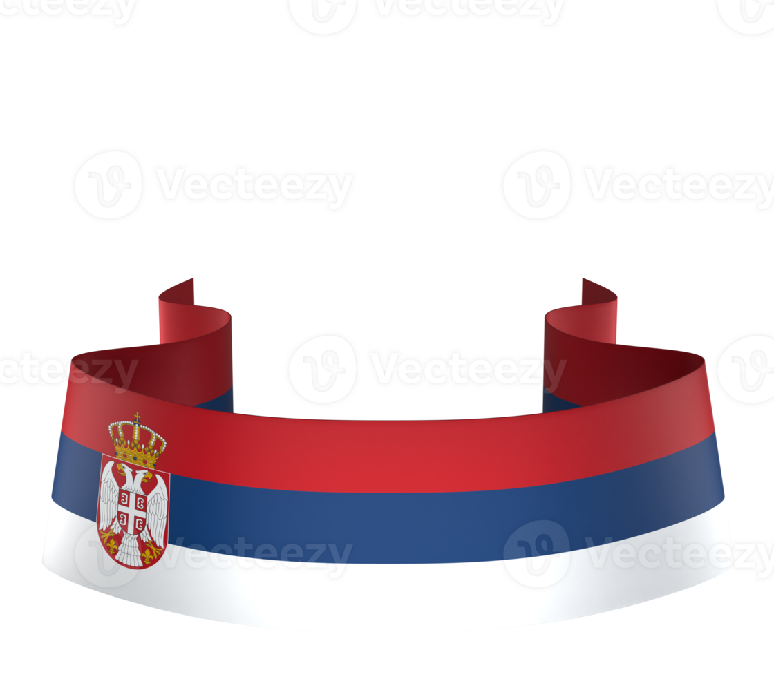 Serbia flag element design national independence day banner ribbon png