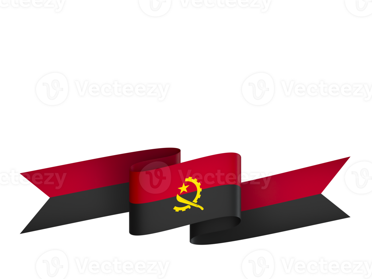 Angola flag element design national independence day banner ribbon png