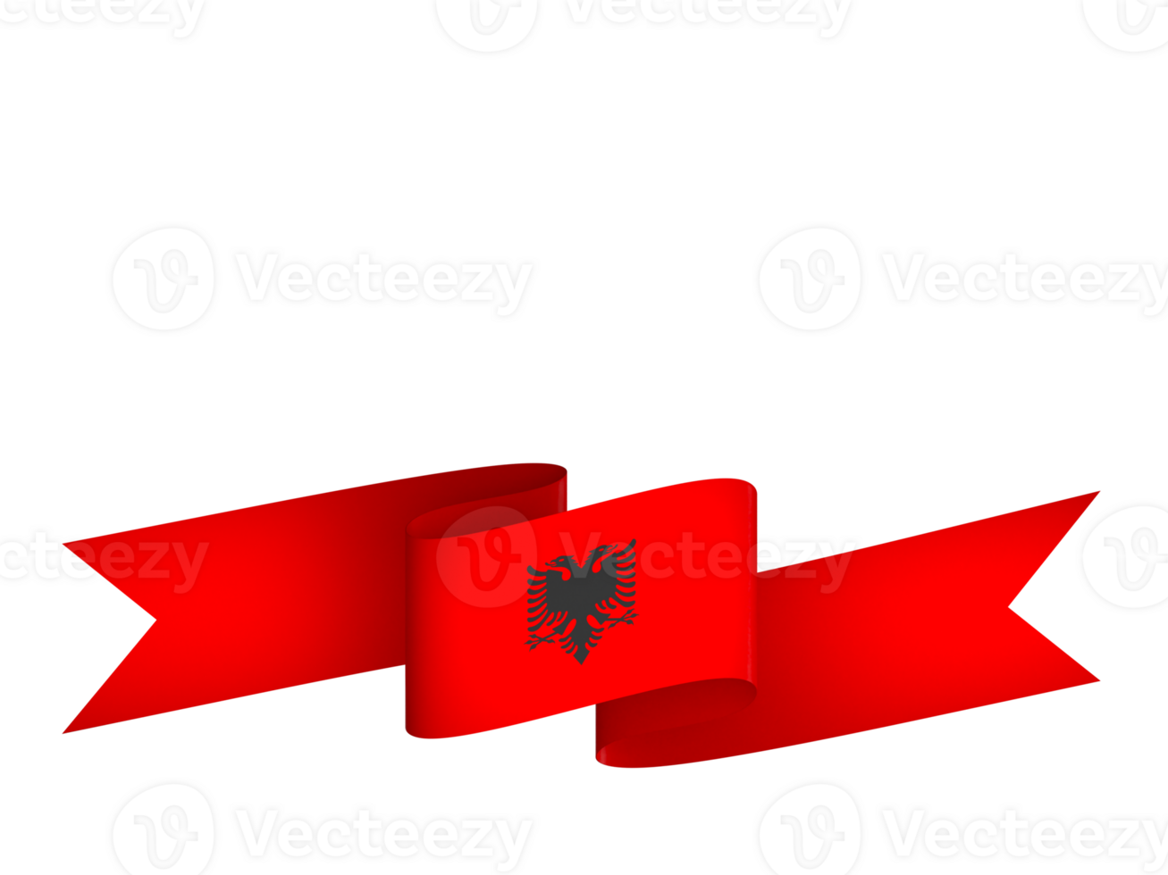 Albania flag element design national independence day banner ribbon png