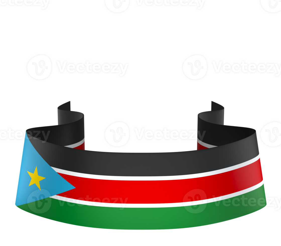 South Sudan flag element design national independence day banner ribbon png