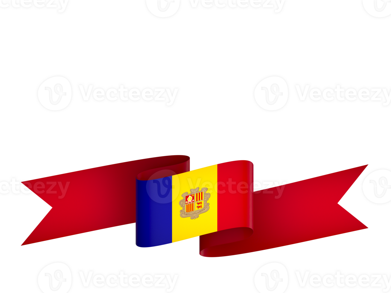 Andorra flag element design national independence day banner ribbon png