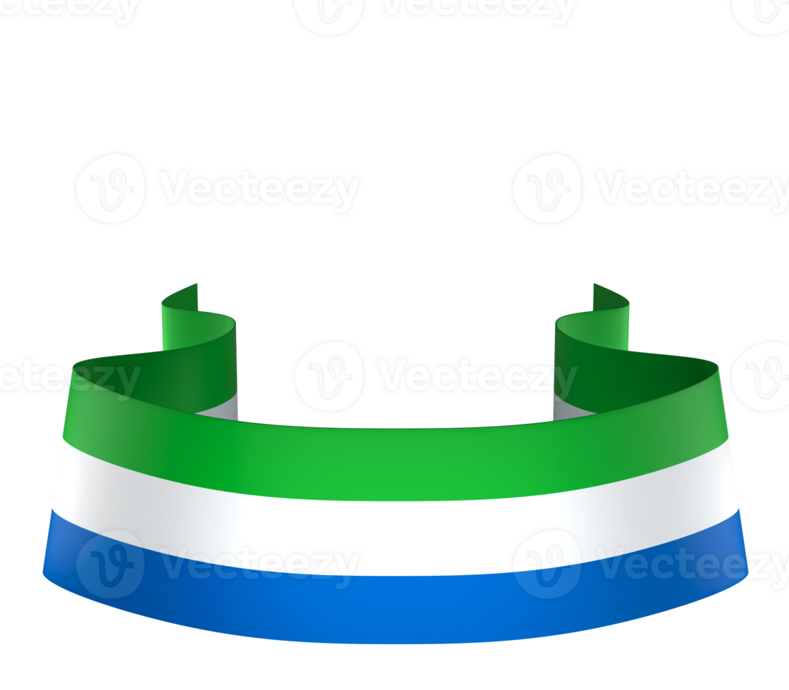 Sierra Leone flag element design national independence day banner ribbon png