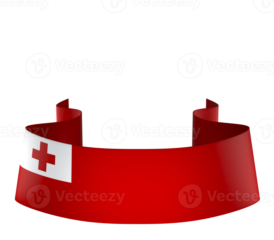 Tonga flag element design national independence day banner ribbon png