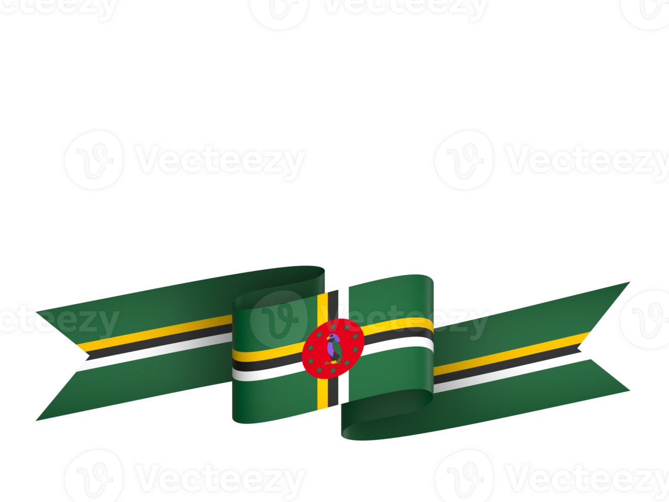 Dominica flag element design national independence day banner ribbon png