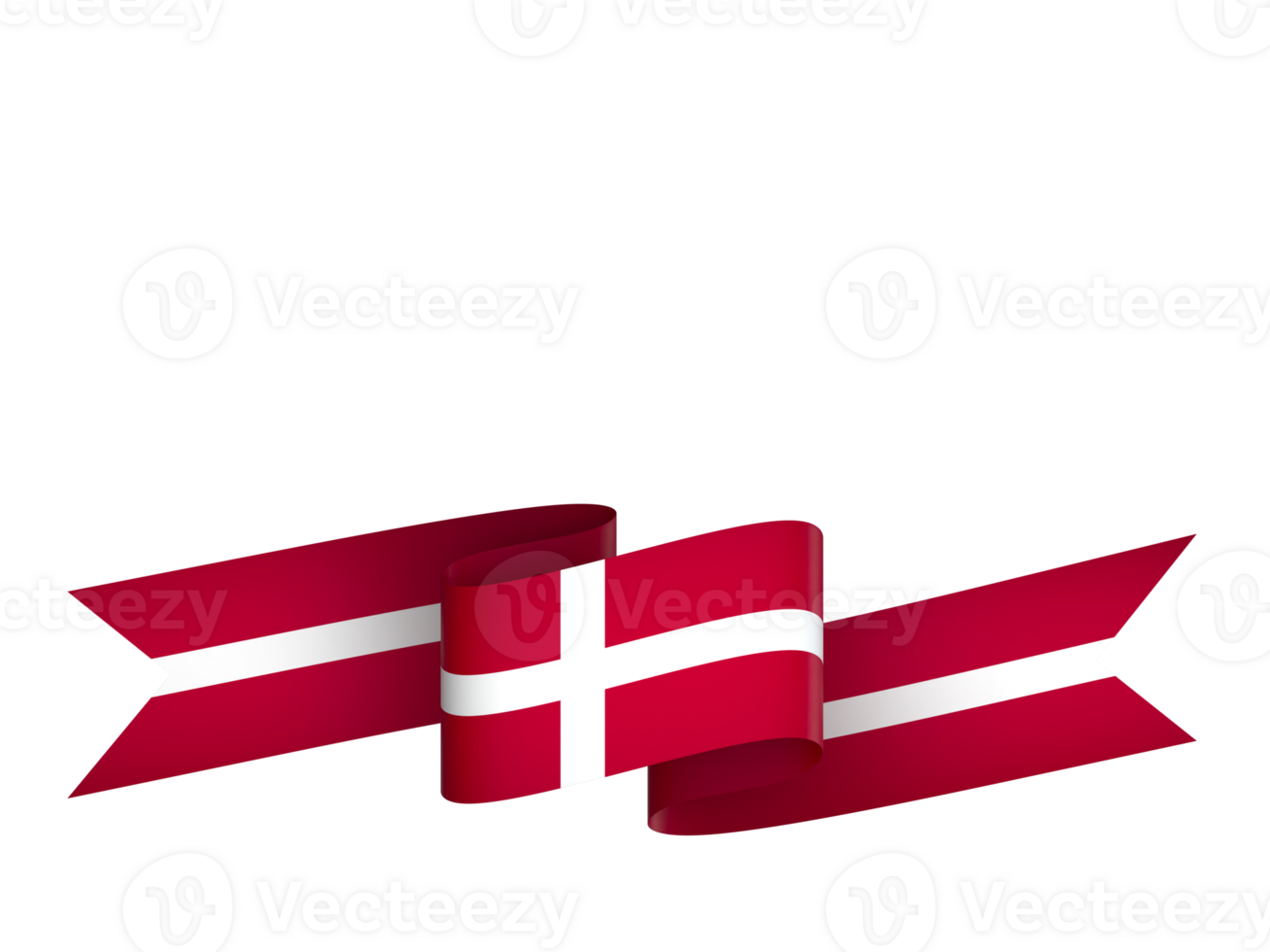 Denmark flag element design national independence day banner ribbon png