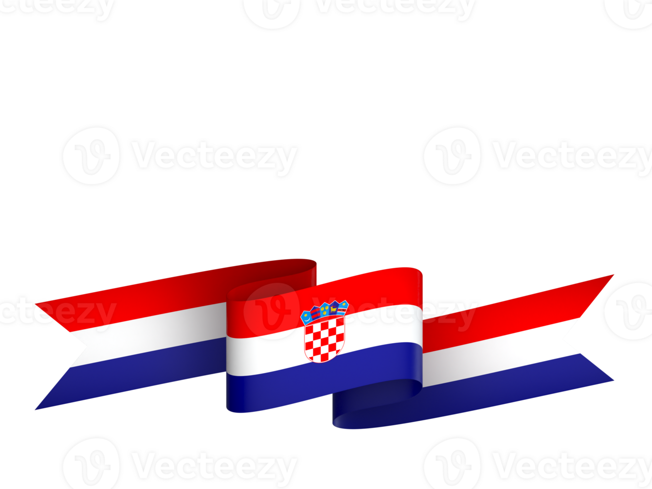Croatia flag element design national independence day banner ribbon png