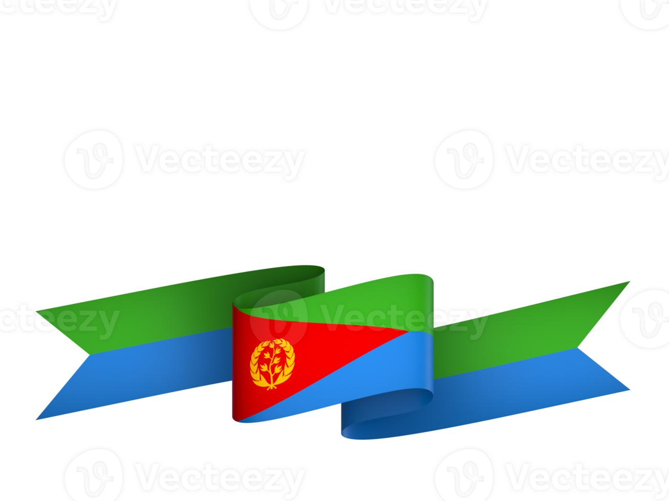 Eritrea flag element design national independence day banner ribbon png