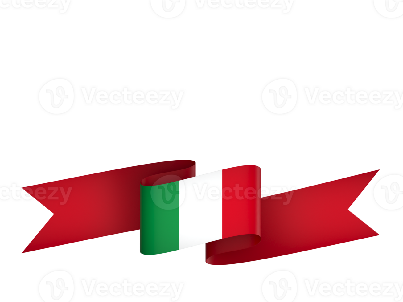 Italien flagga element design nationell oberoende dag baner band png