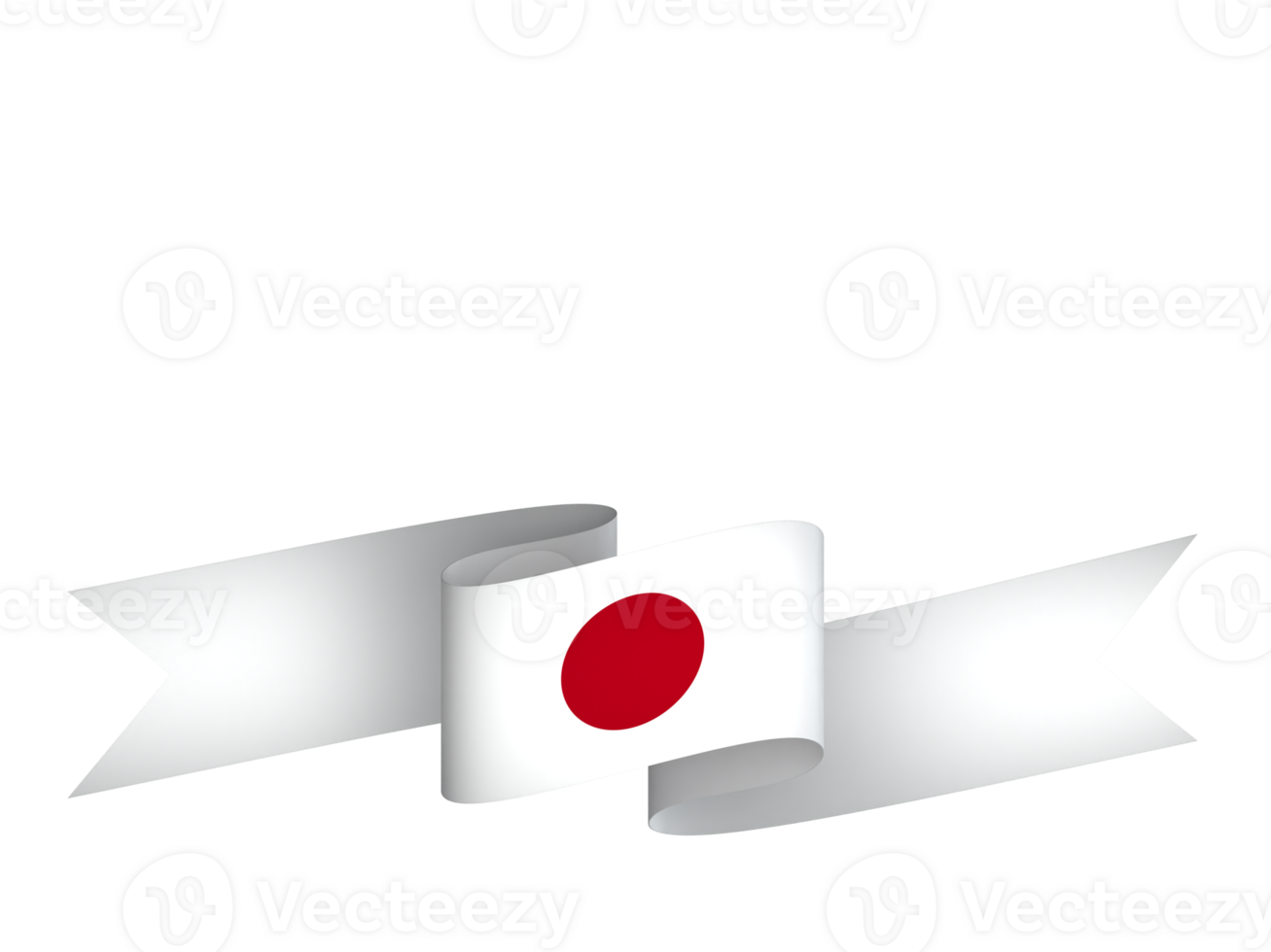 Japan flag element design national independence day banner ribbon png