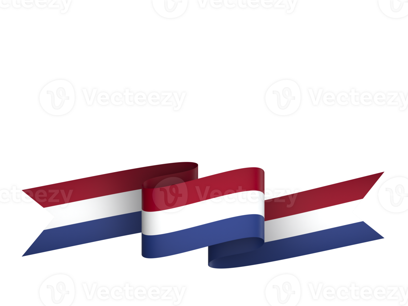 Netherlands flag element design national independence day banner ribbon png