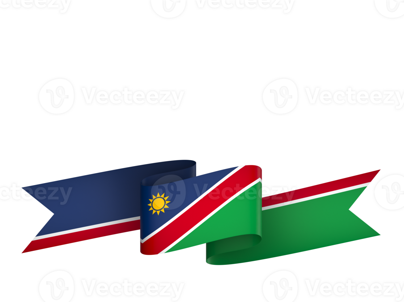 Namibia flag element design national independence day banner ribbon png