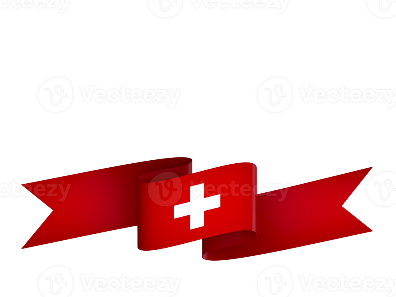 Switzerland flag element design national independence day banner ribbon png