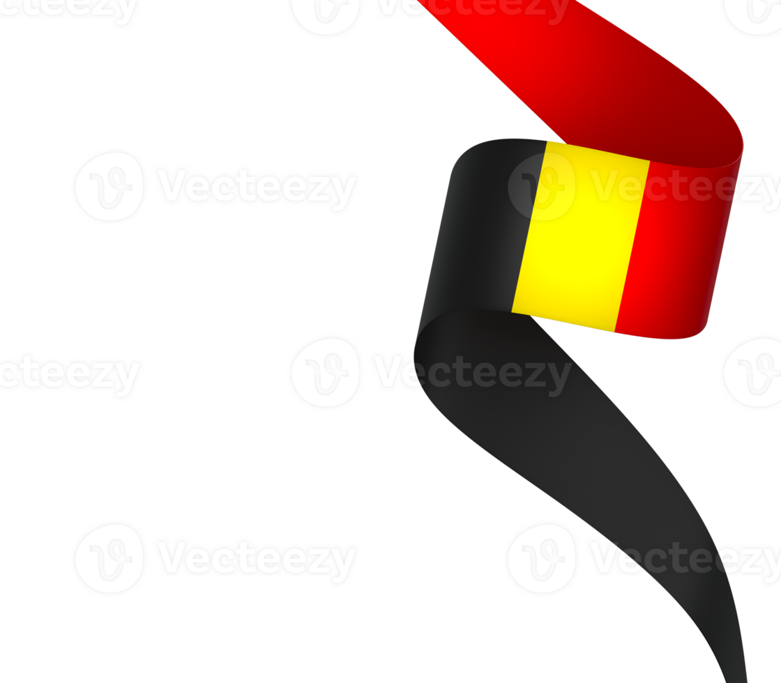 Belgium flag element design national independence day banner ribbon png