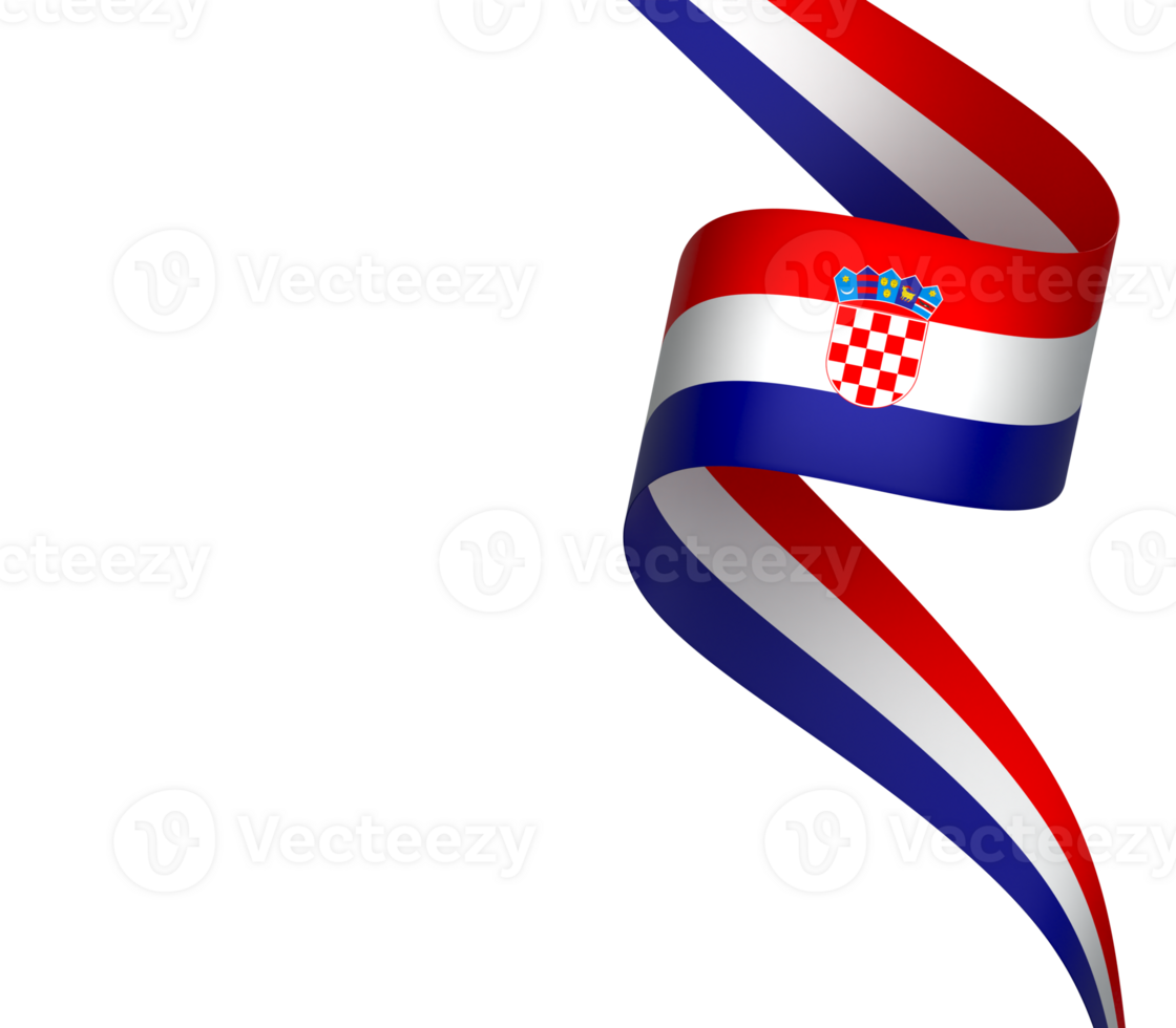 Croatia flag element design national independence day banner ribbon png