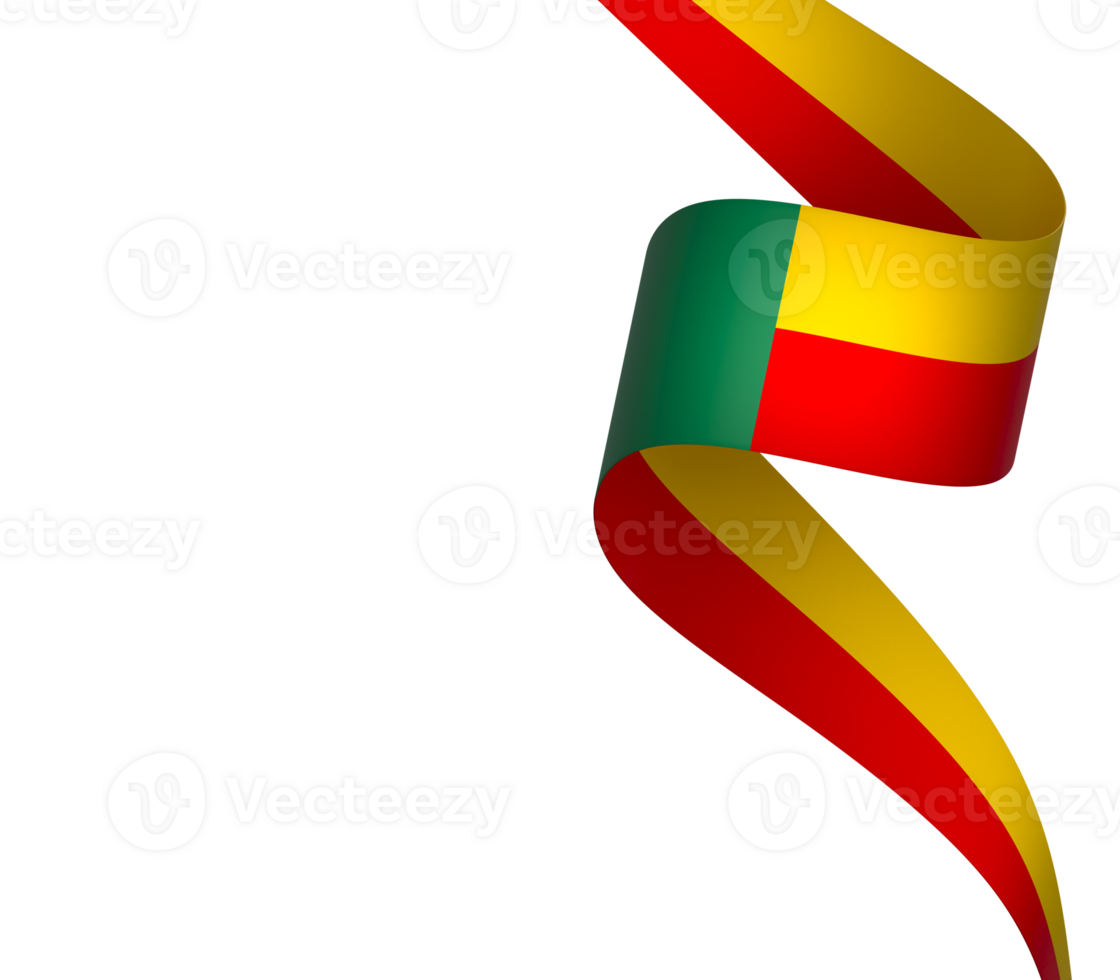 Benin flag element design national independence day banner ribbon png