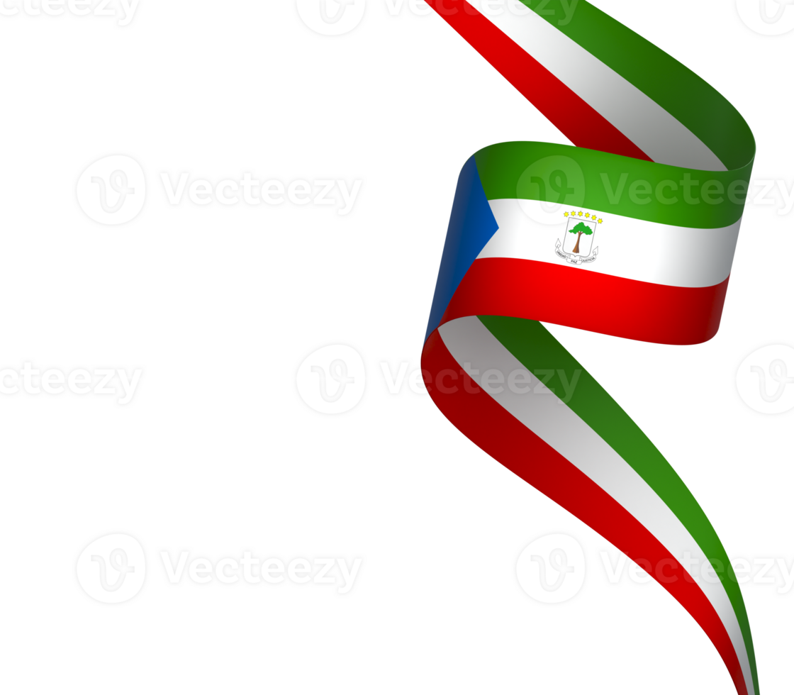 Equatorial Guinea flag element design national independence day banner ribbon png