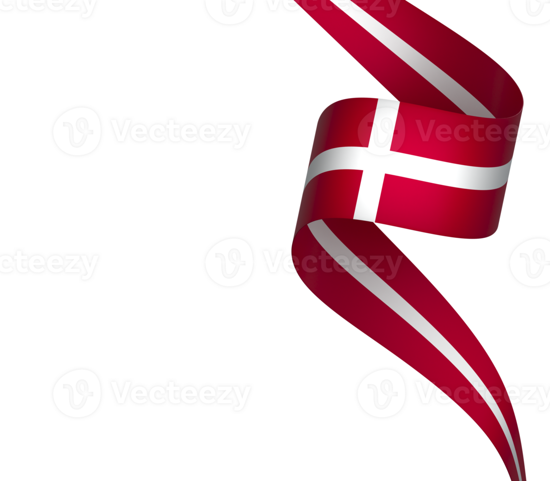 Denmark flag element design national independence day banner ribbon png