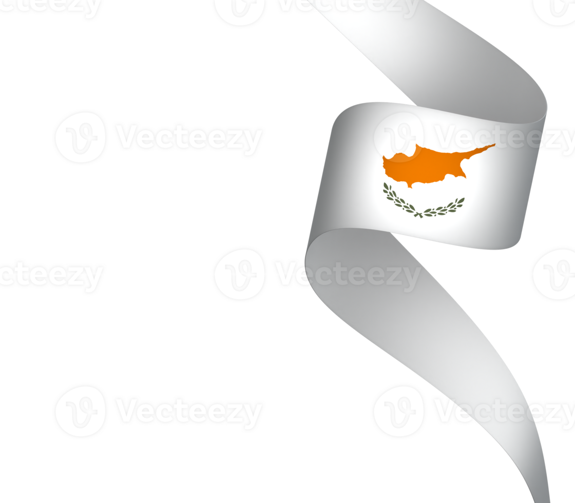 Cyprus flag element design national independence day banner ribbon png