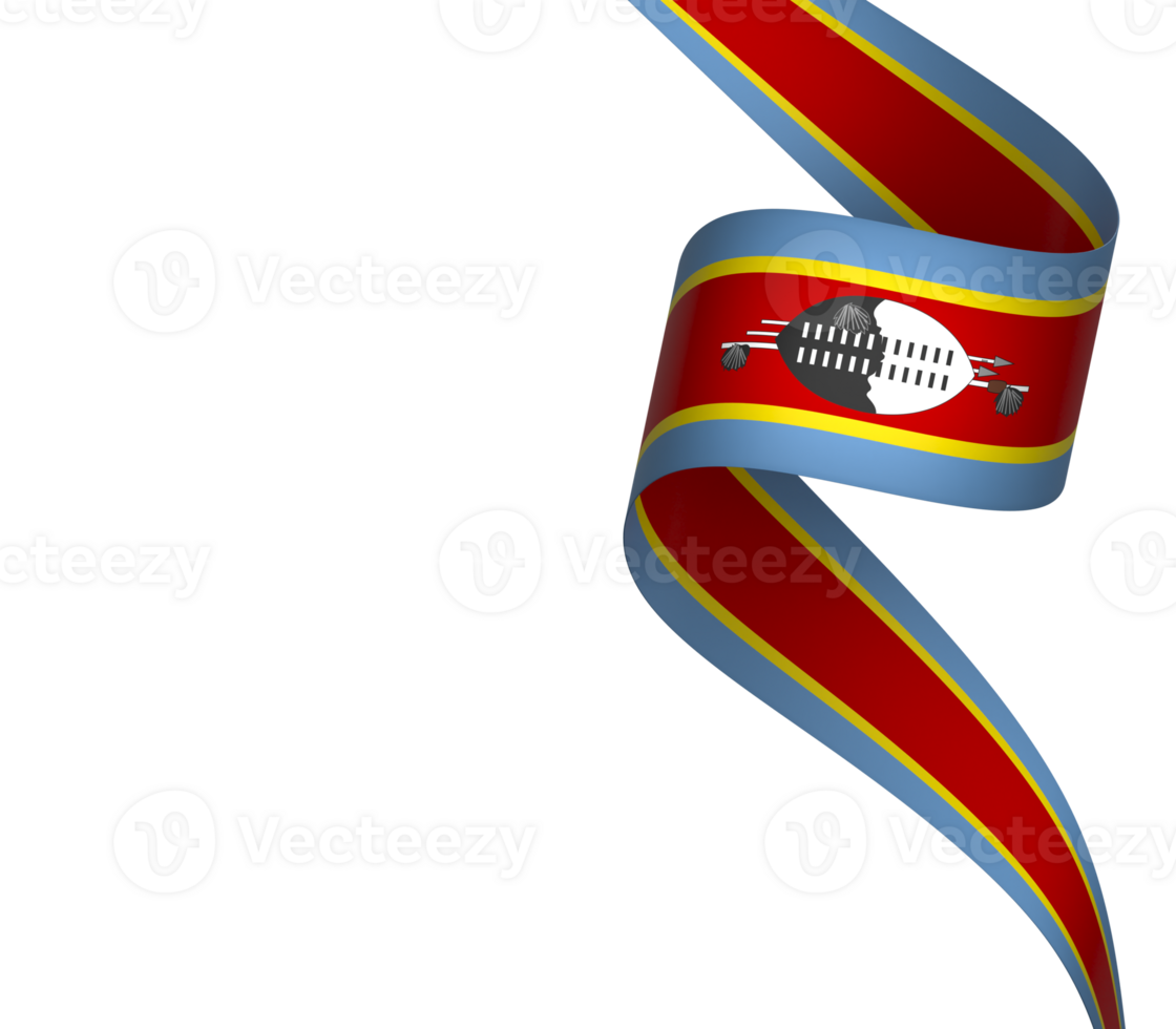 Eswatini flag element design national independence day banner ribbon png