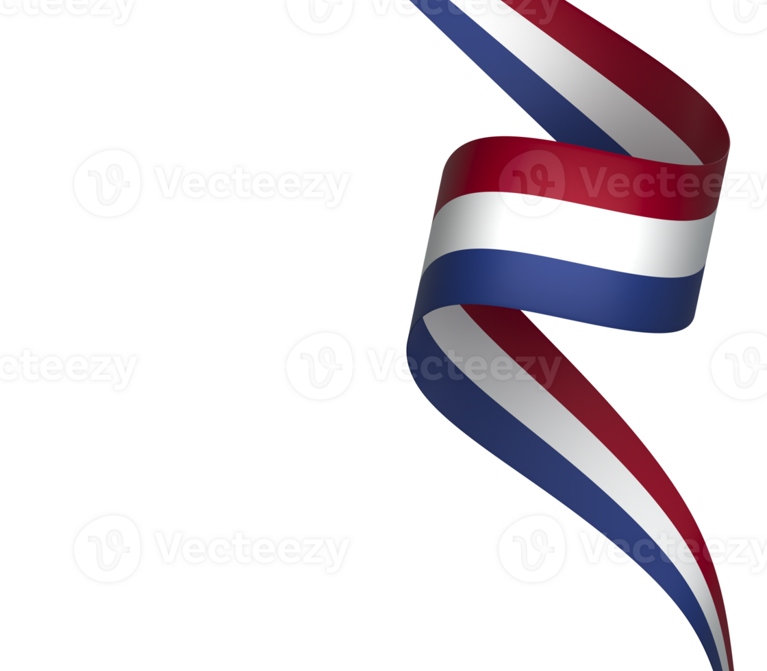 Netherlands flag element design national independence day banner ribbon png