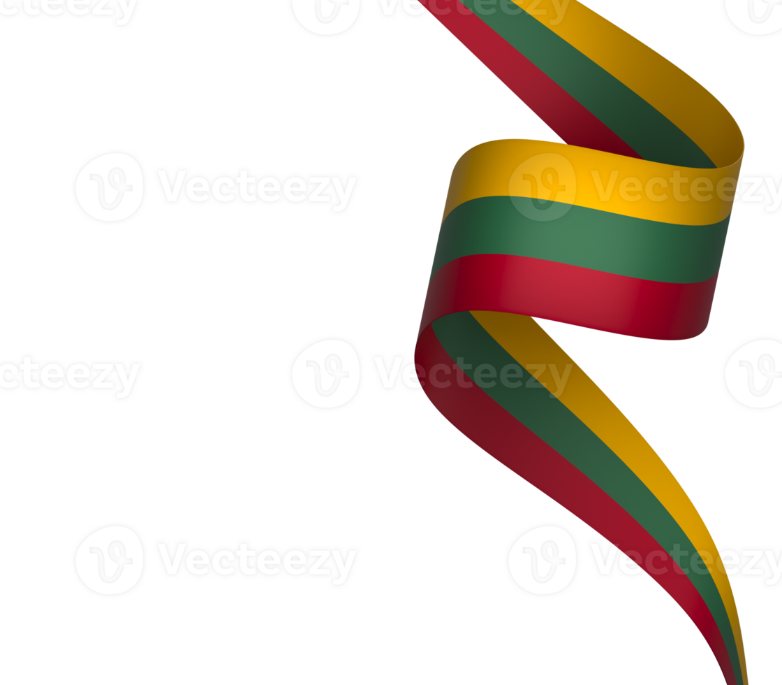 Lithuania flag element design national independence day banner ribbon png