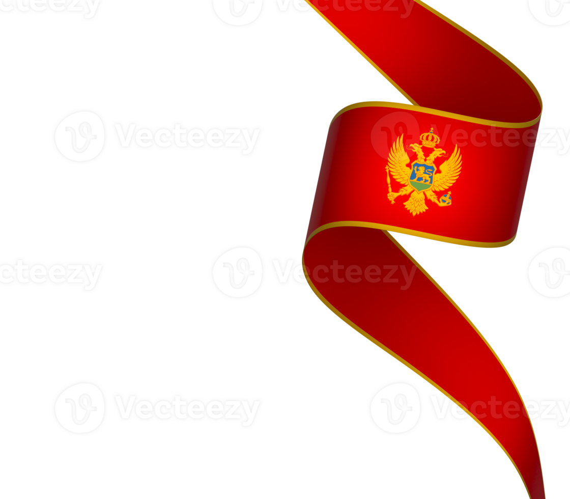 Montenegro flag element design national independence day banner ribbon png