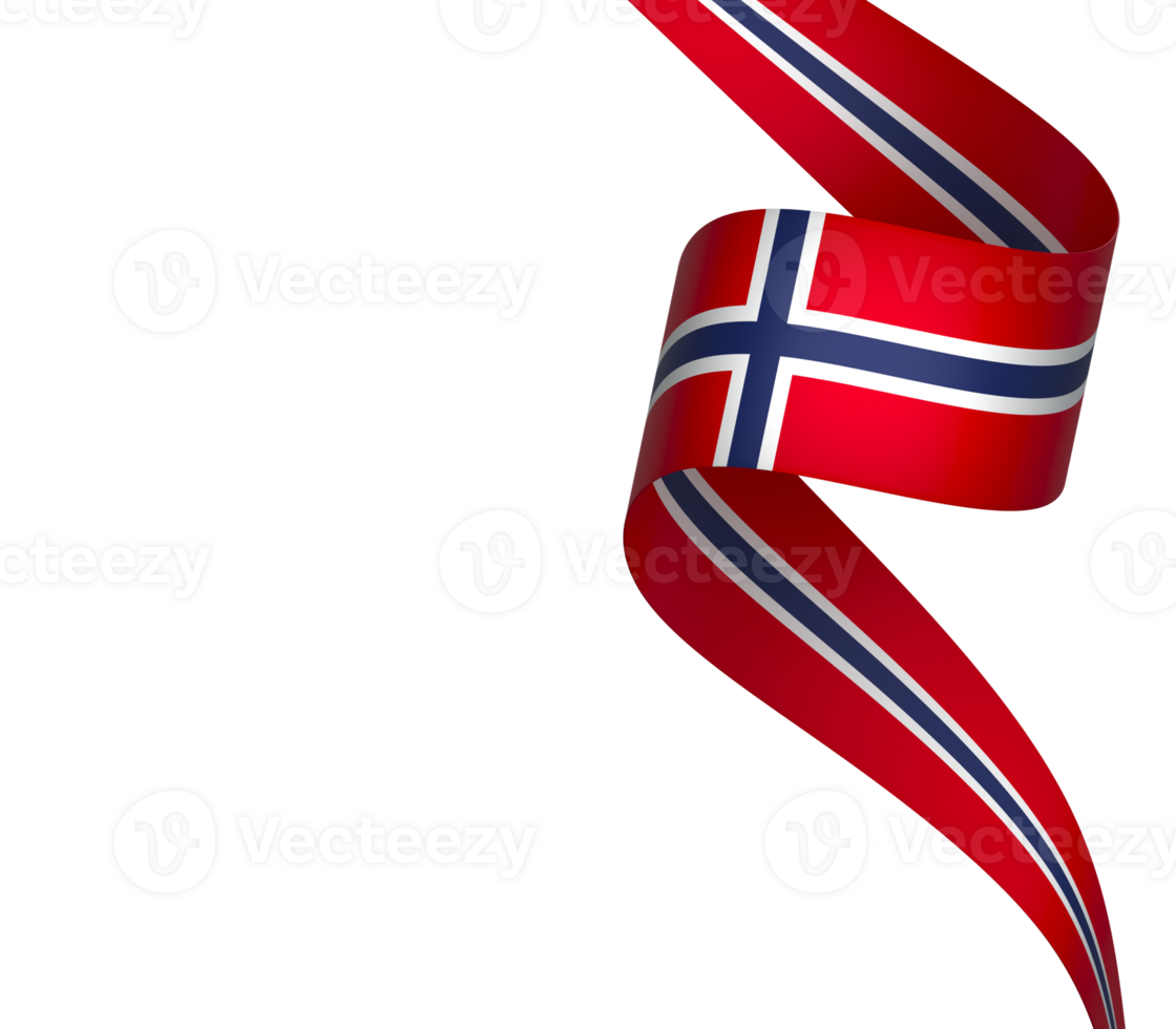 Norway flag element design national independence day banner ribbon png