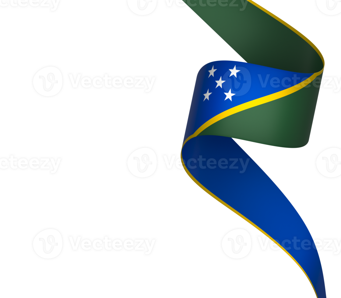 Solomon Islands flag element design national independence day banner ribbon png