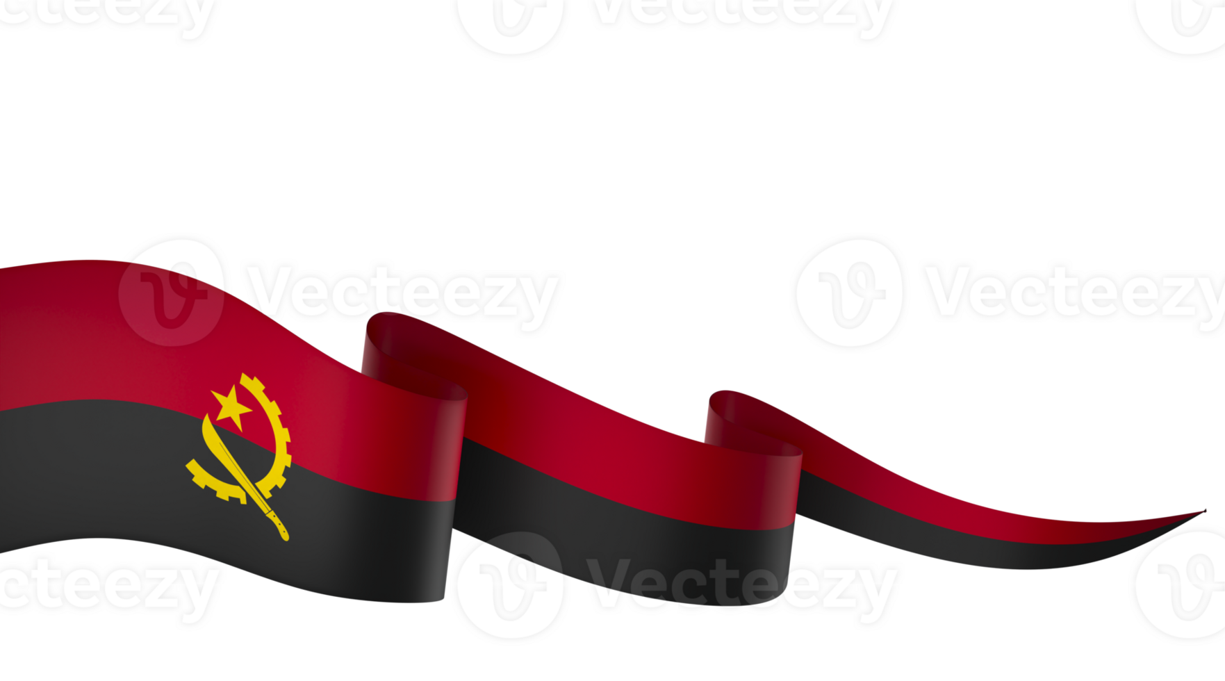 Angola flag element design national independence day banner ribbon png