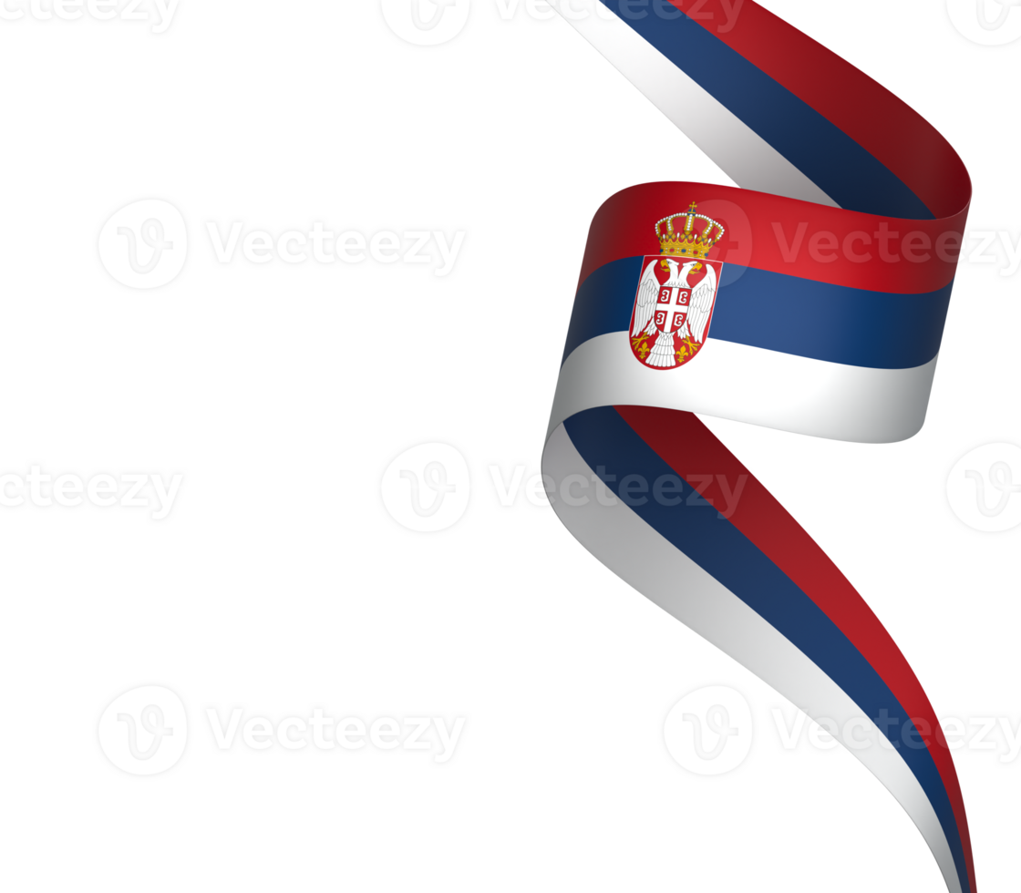 Serbia flag element design national independence day banner ribbon png