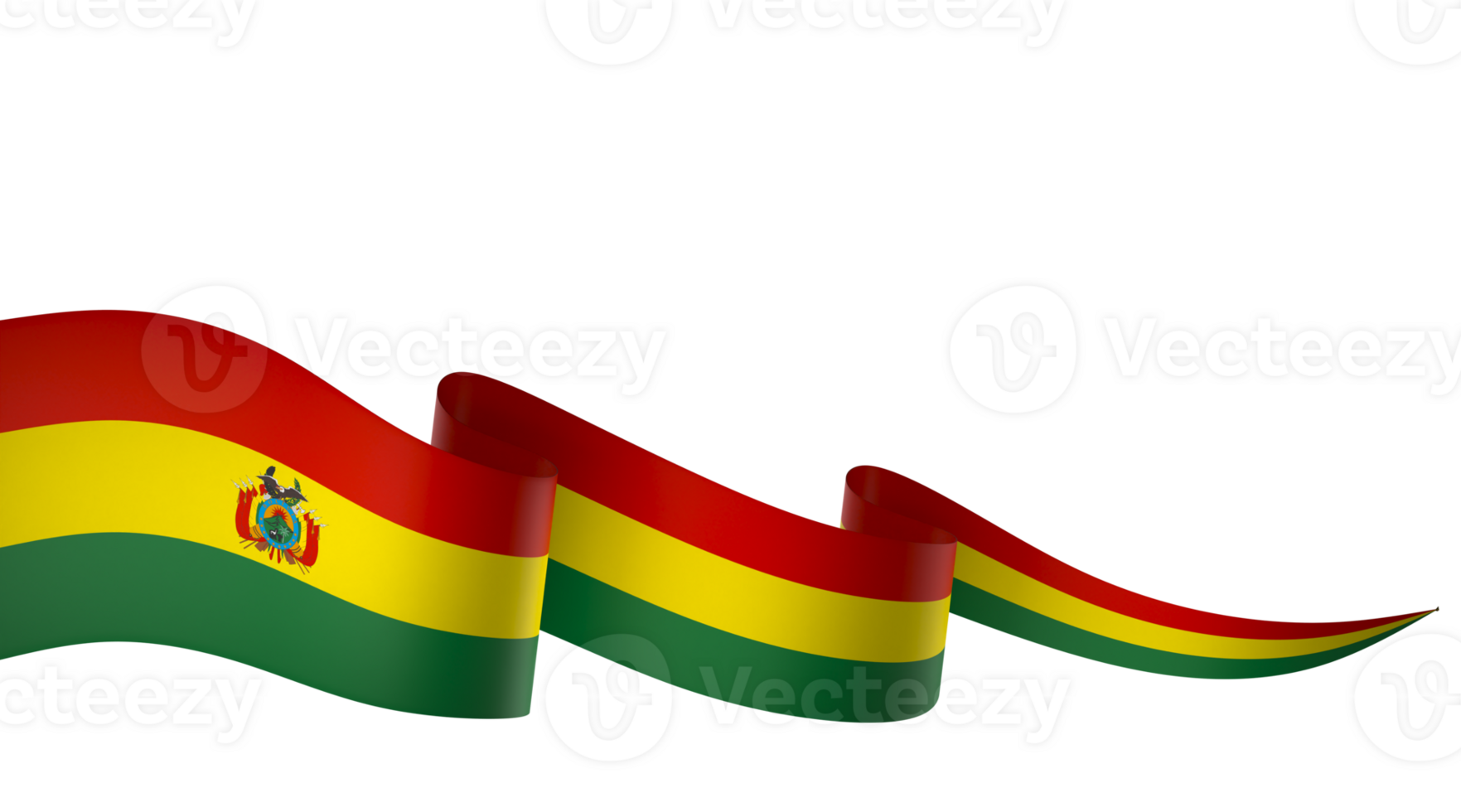 Bolivia flag element design national independence day banner ribbon png