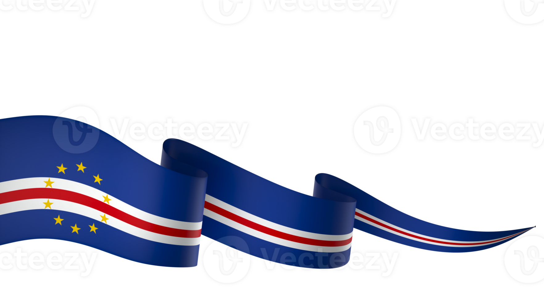 Cabo Verde flag element design national independence day banner ribbon png