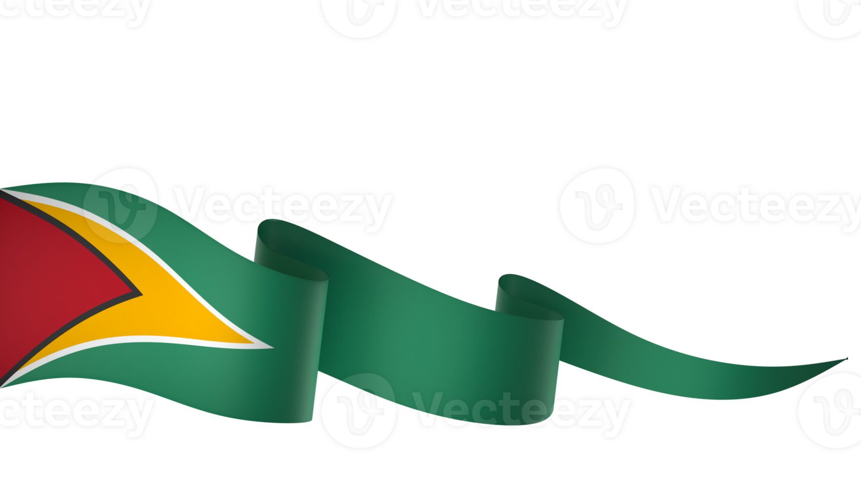 Guyana flag element design national independence day banner ribbon png