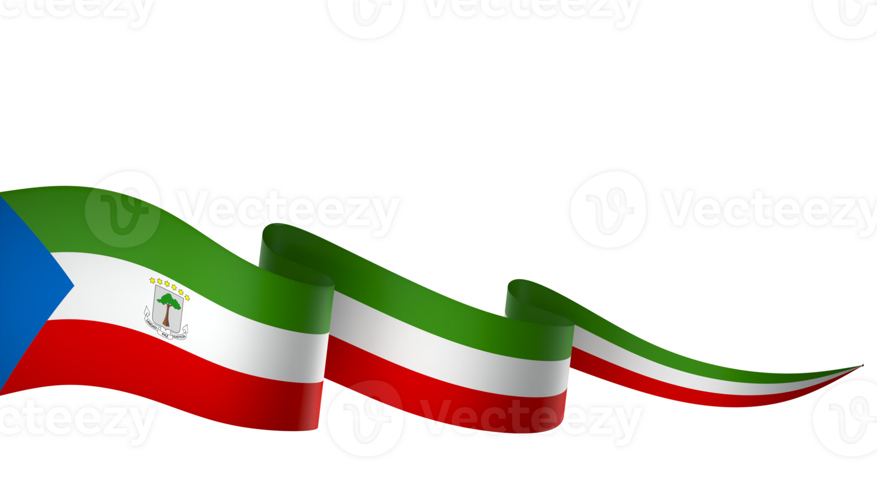 equatoriale Guinea bandiera elemento design nazionale indipendenza giorno bandiera nastro png