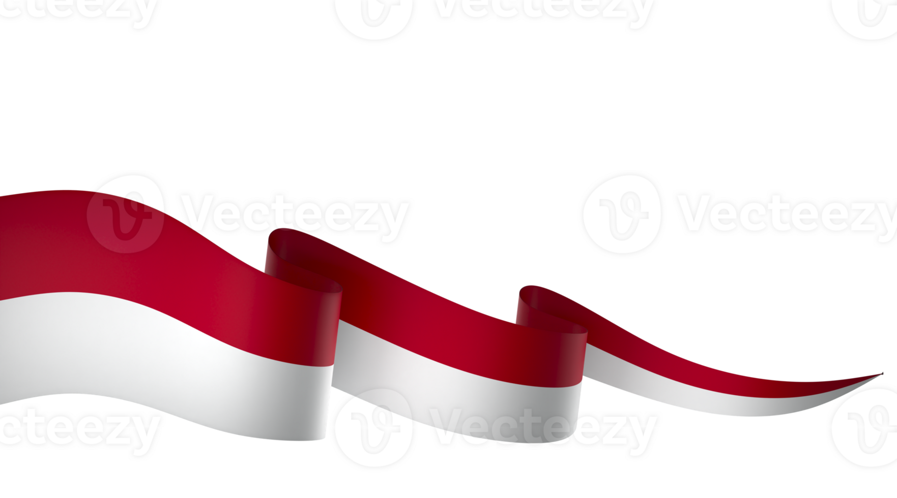 Indonesia flag element design national independence day banner ribbon png