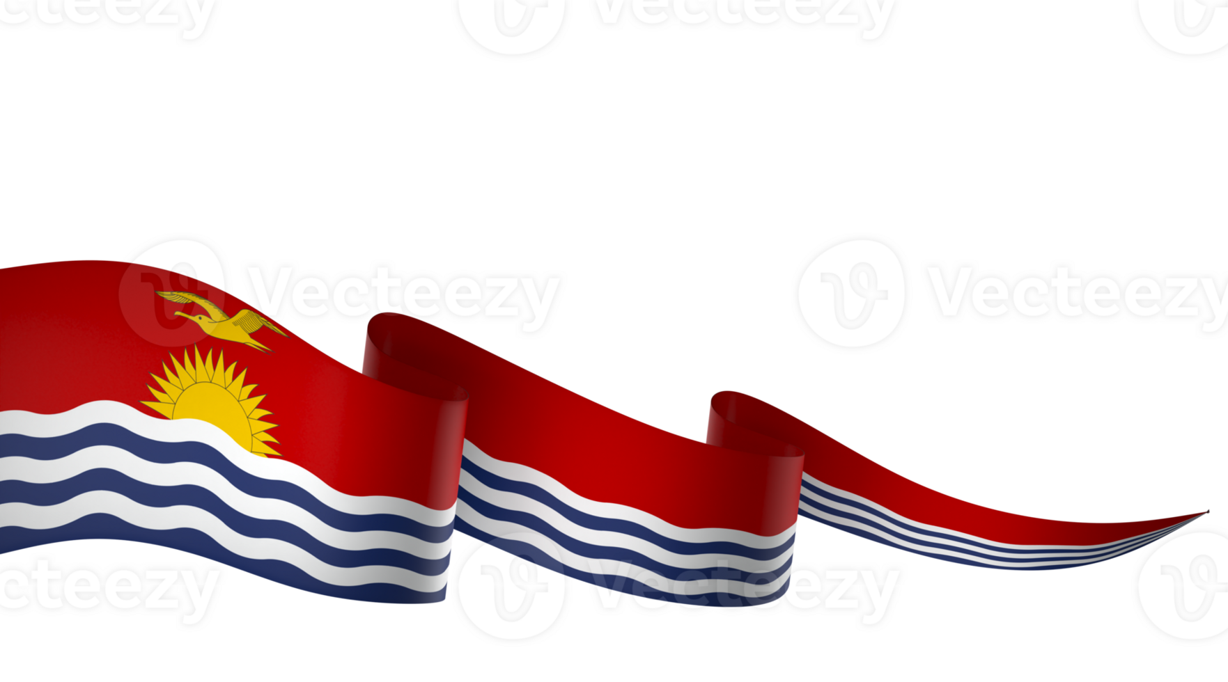 Kiribati flag element design national independence day banner ribbon png