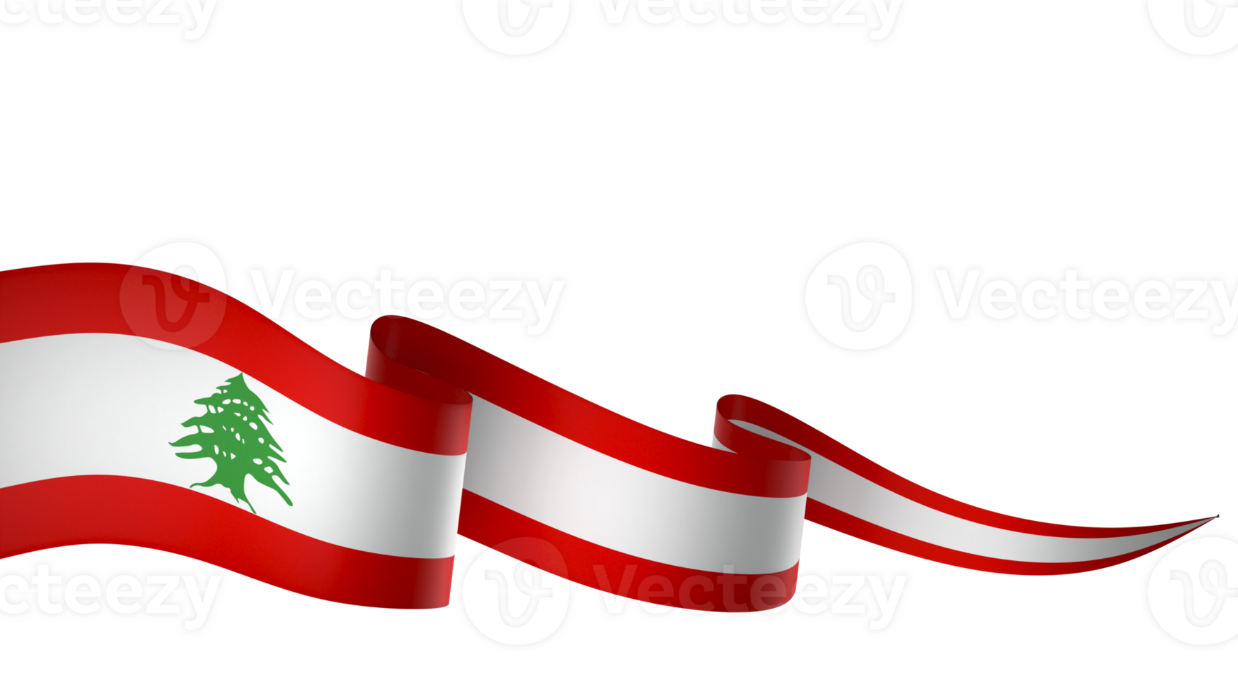 Lebanon flag element design national independence day banner ribbon png