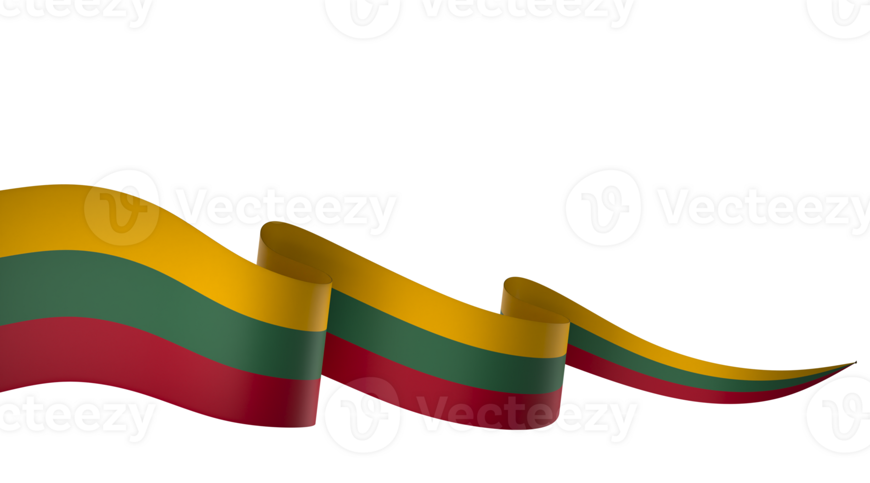 Lithuania flag element design national independence day banner ribbon png