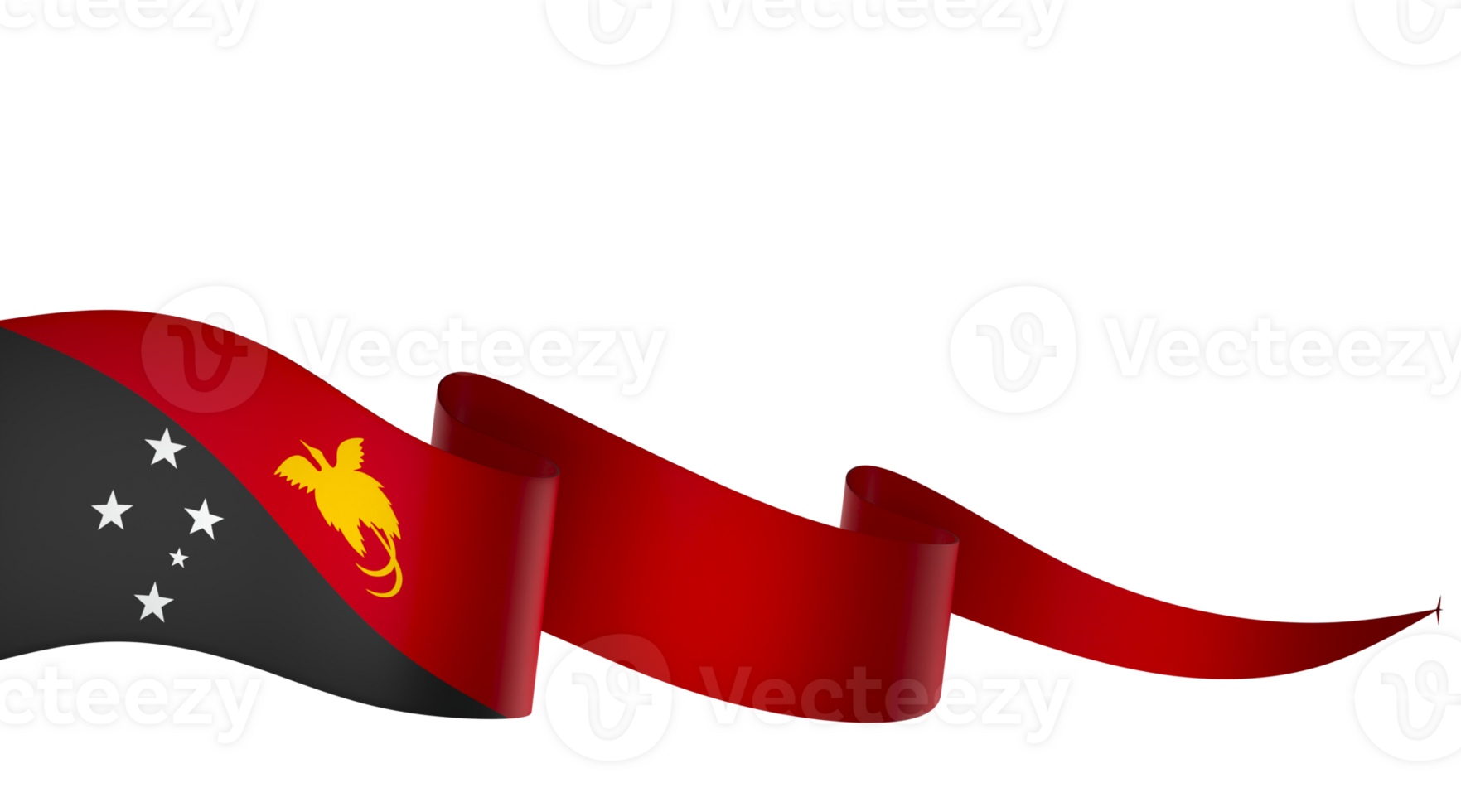 Papua New Guinea flag element design national independence day banner ribbon png