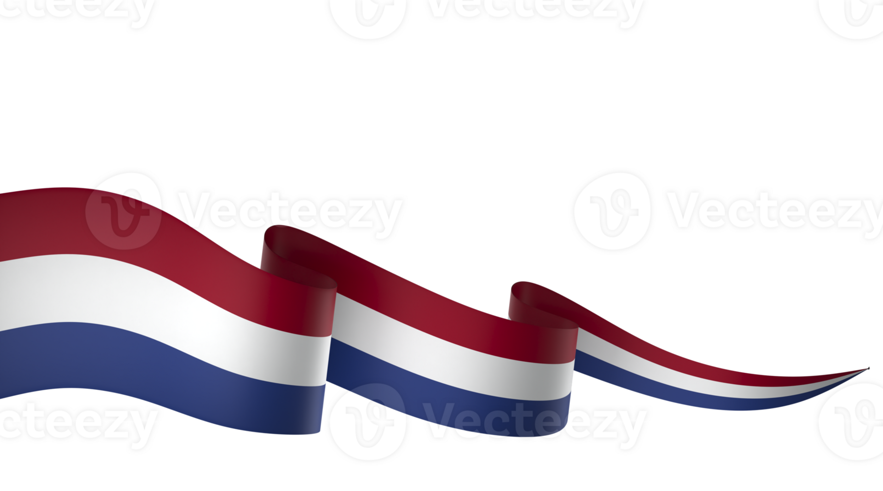 Netherlands flag element design national independence day banner ribbon png