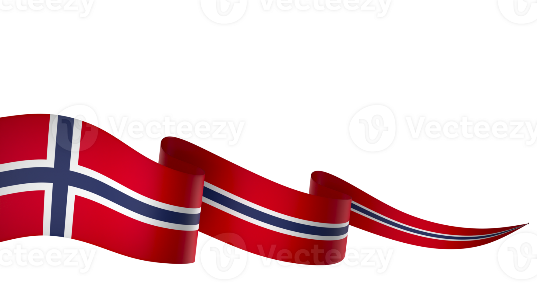 Norway flag element design national independence day banner ribbon png