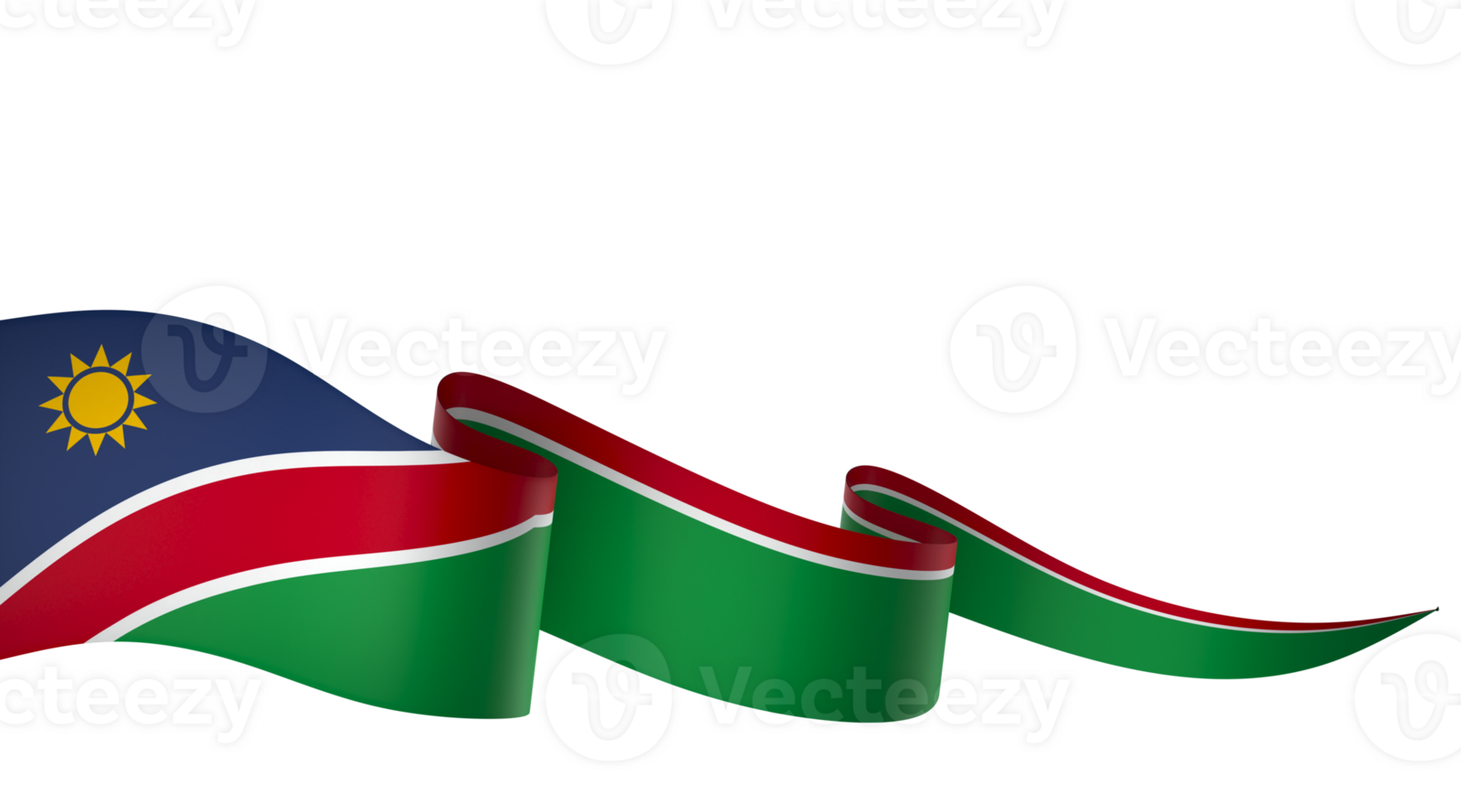 Namibia flag element design national independence day banner ribbon png