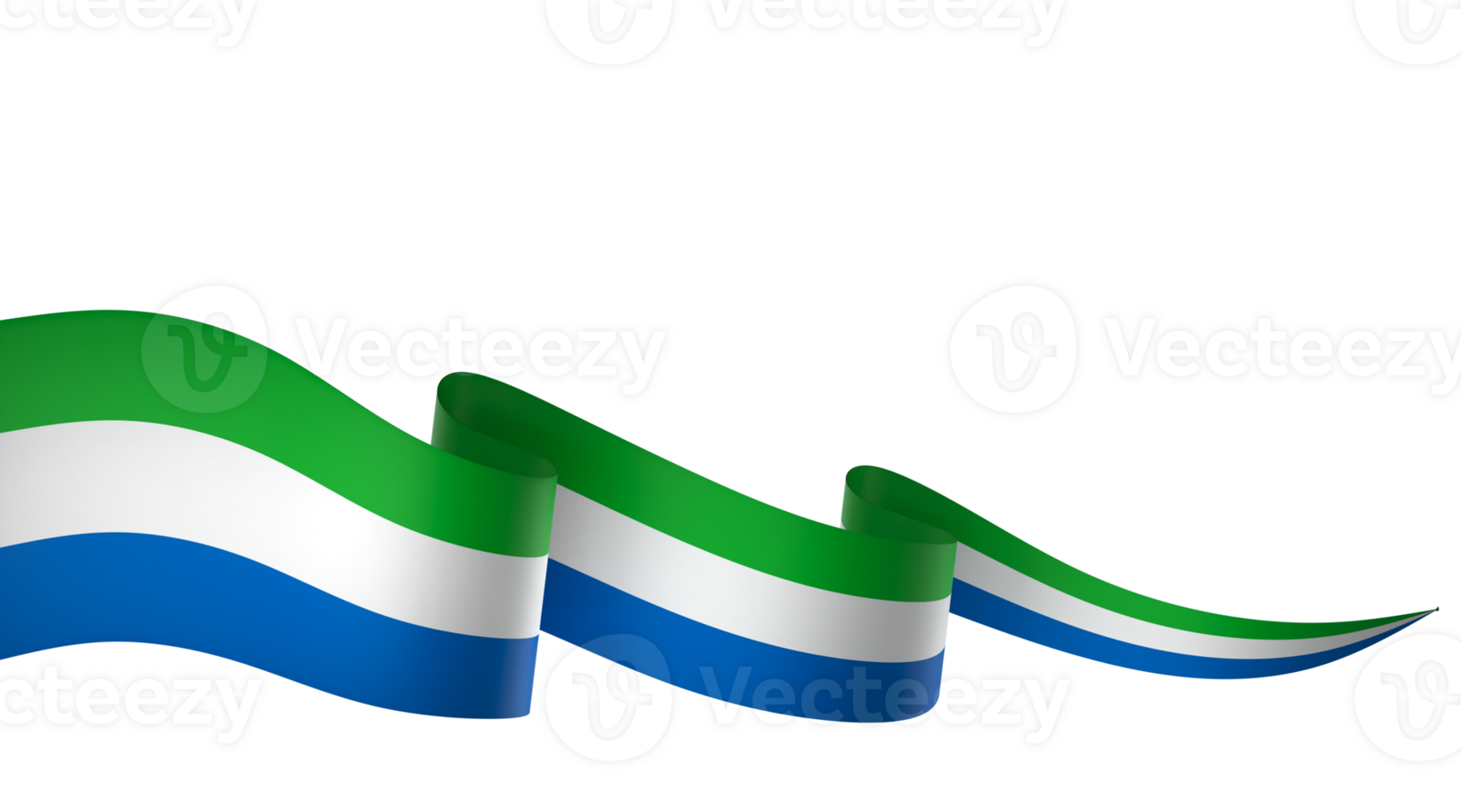Sierra Leone flag element design national independence day banner ribbon png