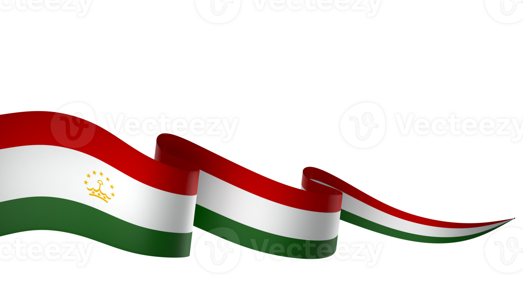 Tajikistan flag element design national independence day banner ribbon png