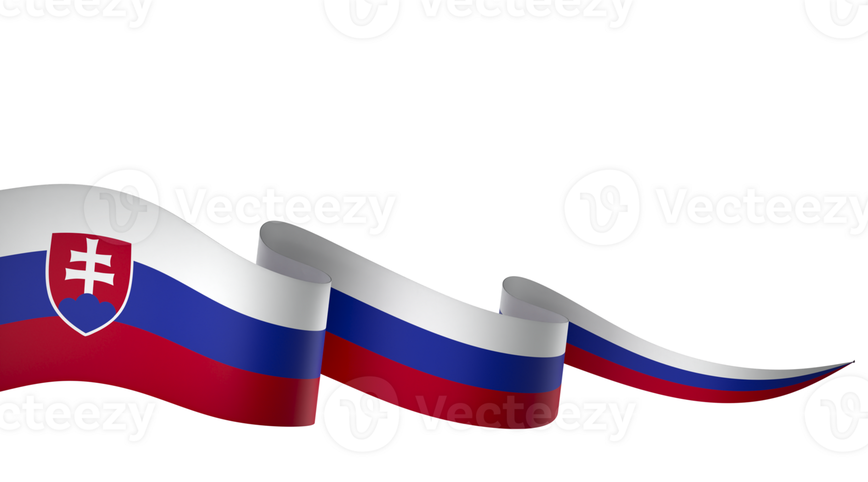 Slovakia flag element design national independence day banner ribbon png
