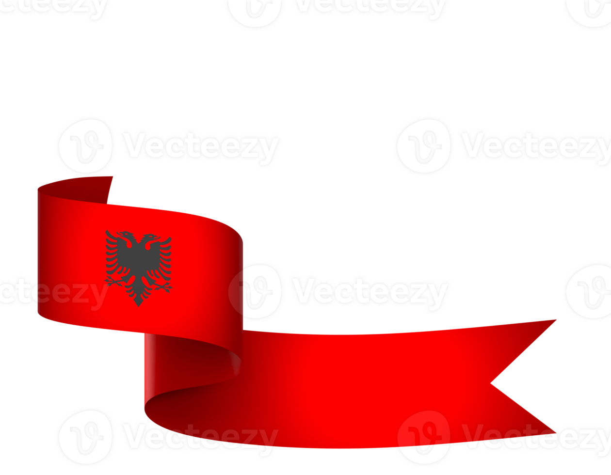 Albania flag element design national independence day banner ribbon png