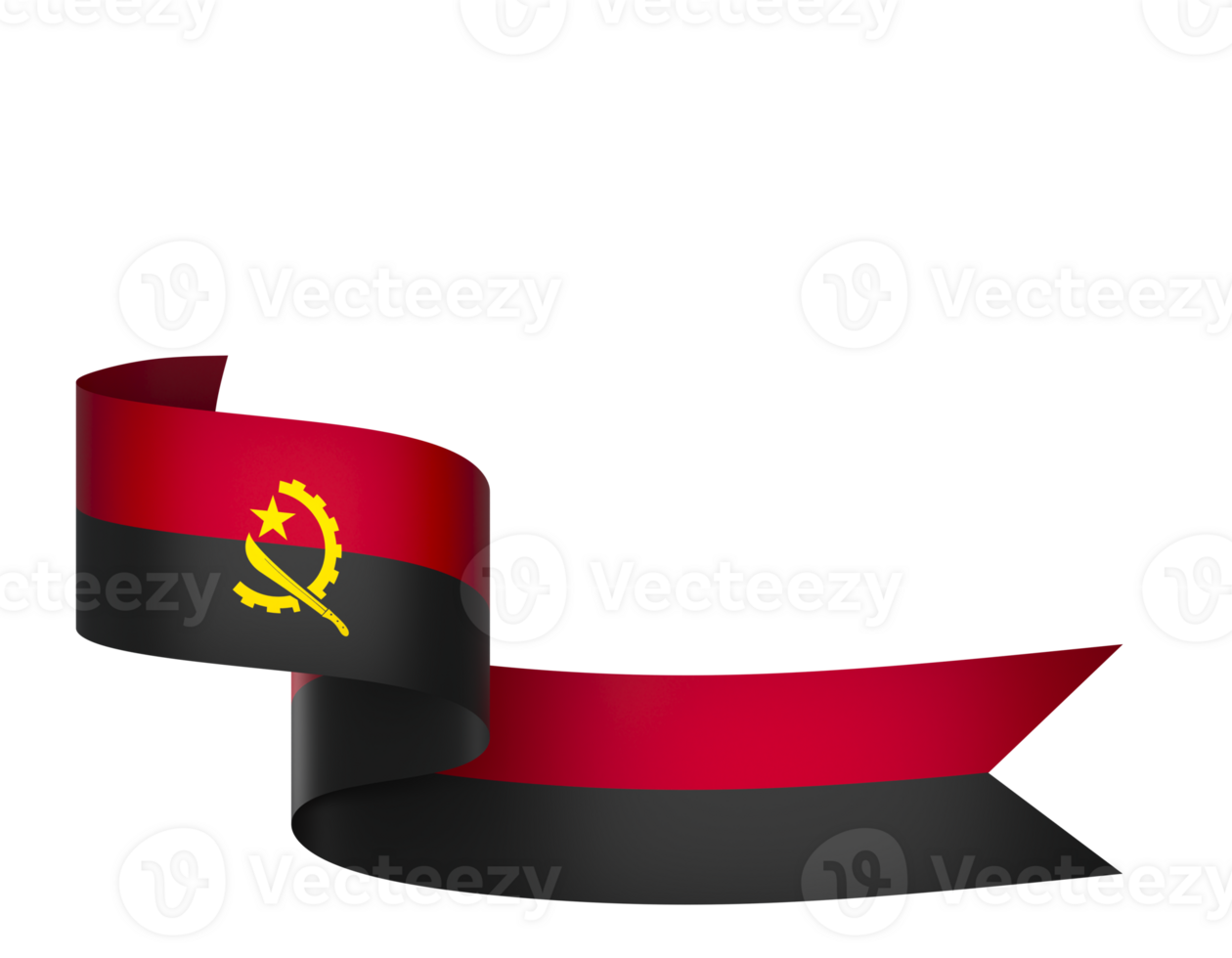 Angola flag element design national independence day banner ribbon png