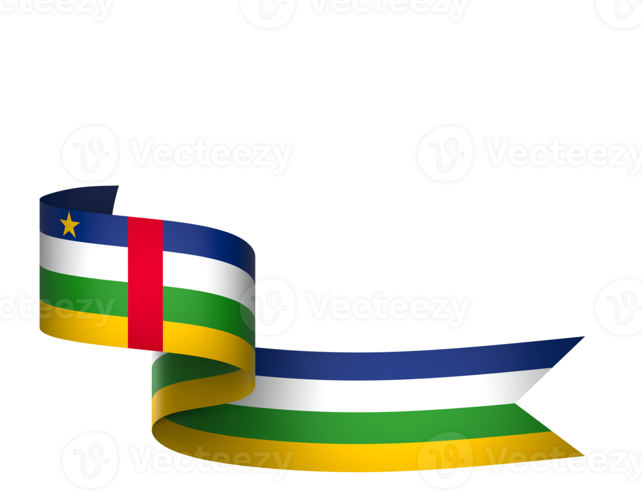 Central African Republic flag element design national independence day banner ribbon png