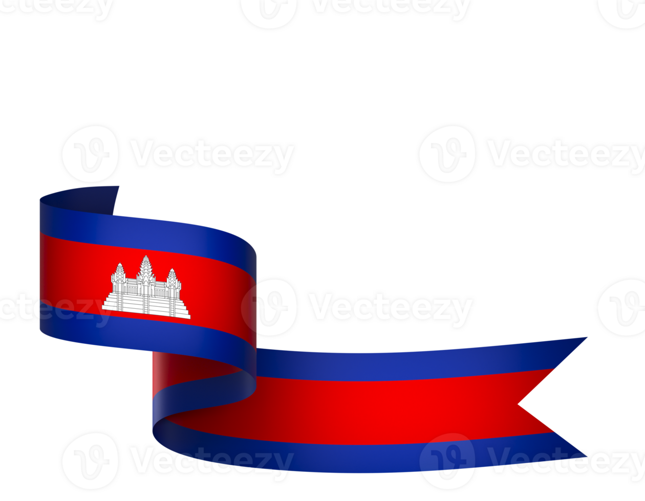 Cambodia flag element design national independence day banner ribbon png