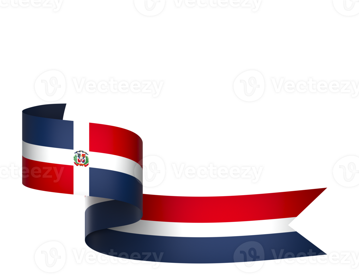 Dominican Republic flag element design national independence day banner ribbon png